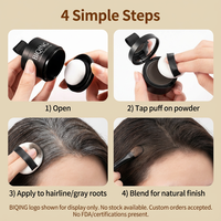 Poudre pour la ligne des cheveux, colorant instantané pour barbe pour hommes, retouche des racines, cache-cheveux, stylo de remplissage de barbe, fibres capillaires pour la construction des cheveux, applicateur