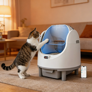 กระบะทรายแมวอัตโนมัติ Kuweta จากโรงงานโดยตรง ทำความสะอาดอัตโนมัติ ควบคุมกลิ่น ปลอดภัย ทนทาน ดีไซน์ทำความสะอาดง่าย - Product Image 1