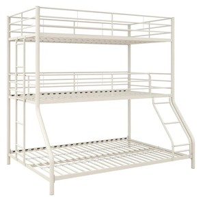 Chất lượng cao Ba kim loại giường sắt khung giường trường khách sạn ký túc xá <span class=keywords><strong>3</strong></span> Tier kim loại giường tầng khung với 2 thang - Product Image 3