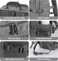 Sac à dos de voyage avec compartiment à chaussures indépendant, compatible avec ordinateur portable 15,6 pouces, sac à dos extensible MOLLE