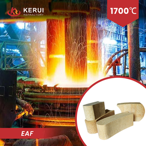 KERUI Molibdeno Hierro Fundición Especial SK 36 Refractario LZ 55 Alúmina 80 Ladrillos de fuego de alta alúmina para EAF - Product Image 1