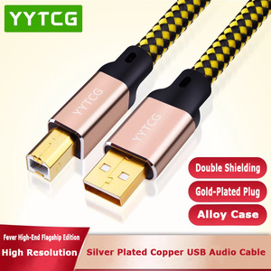 YYAUDIO T3 câble de données DAC USB-A à B câble de décodeur Audio USB ligne de connexion de carte son plaqué or - Product Image 3