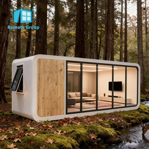 Bâtiment commercial modulaire de luxe avec façade vitrée, cabine <span class=keywords><strong>Apple</strong></span> de 20 pieds, toilettes indépendantes, snack-bar et restauration rapide - Product Image 3