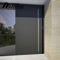 Porte d'entrée extérieure de luxe moderne de haut niveau porte de sécurité en aluminium pour villa