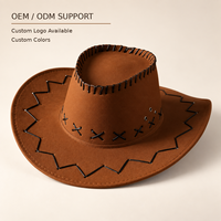 Chapeau de cowboy occidental à large bord, style rétro estival, 100 % polyester, pour fêtes, Halloween, carnaval, extérieur, protection solaire quotidienne