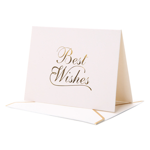 Personalizza il tuo logo personalizzato carta kraft carta patinata matrimonio ultimo nome vuoto all'interno biglietto di ringraziamento di auguri - Product Image 6