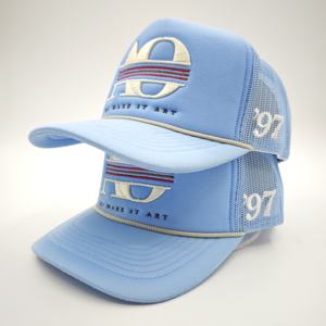 Gorra de Béisbol Hip Hop Personalizada con Logotipo 3D en Relieve, 5 Paneles, Malla Espiga, Bordado y Espuma - Product Image 1