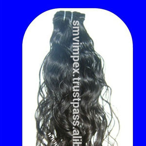 Cabello humano natural suave y liso tejido. Venta al por mayor de calidad superior sin enredos extensión de cabello indio de rizo profundo, - Product Image 1