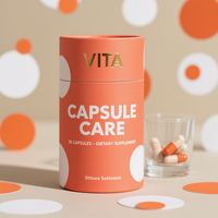 Tube vide d'emballage de capsules de collagène de complément alimentaire écologique recyclable de papier de carton de Kraft de poudre pour le pot de capsule