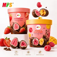 MPS Frambuesas congeladas en chocolate blanco y oscuro a granel Suministro OEM Premium Berry Chocolate Helado Snacks