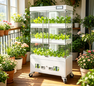 <b>Smart</b> Hydroponic Grow Cabinet With Air Circulation System, LED Grow Light for Indoor Vegetable & Herb Growing Multi-Function Tow - Product Image 6