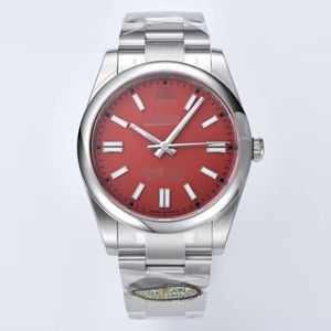 Montre de plongée mécanique pour homme avec panneau rouge, verre saphir, résistance à l'eau 100 bars, fermoir caché, édition limitée, acier inoxydable - Product Image 1