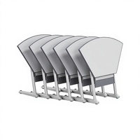 Table de conférence mobile en bambou rectangulaire pour salle de réunion scolaire, avec roulettes, mobilier de bureau moderne et minimaliste