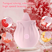 Großhandel Niedlicher Zungen-Klitoris-Vibrator G-Punkt-Sauger Erwachsenen-Sexspielzeug Rosen-Vibrator für Frauen Klitoris- und Brustwarzen-Stimulation