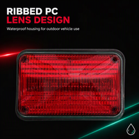 Nouvelle conception, feux de position latéraux étanches de 7,5 pouces pour boîtier PC, montage en surface, feux de contour LED pour ambulance, lampe d'avertissement pour véhicule