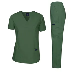 Traje médico de manga corta OEM para hombre, conjunto de uniformes médicos de enfermería y hospital para hombre