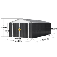 Abri de voiture moderne en acier de qualité supérieure, sur mesure, étanche, durable et facile à assembler pour le stationnement extérieur des véhicules