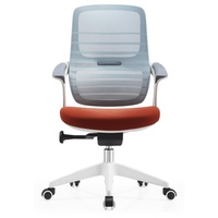 Chaise de bureau ergonomique JOHOOFURNITURE avec base cantilever, cadre blanc, fabriquée en Chine, idéale pour les salles de conférence