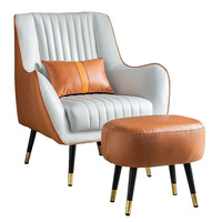 Fauteuil modulaire élégant et confortable, revêtement en tissu, structure en bois massif, pour salon contemporain, hôtel, appartement, villa