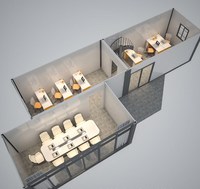 Conteneur de cadre en acier inoxydable, Restaurant, maison avec Garage