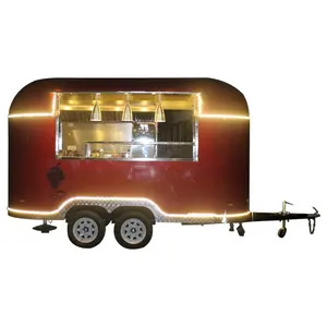 Fiberglass Mobile Snack Van Folding Caravan Trailers Fashion Coffee Cart Food Wagon Sale