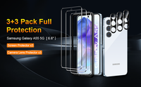 Ultra HD verre trempé 9H dureté étui 3D protecteur pour Samsung pour Galaxy A55 y compris caméra lentille protecteur téléphone étui Frie