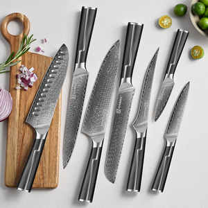 Ensemble <span class=keywords><strong>de</strong></span> 7 couteaux <span class=keywords><strong>de</strong></span> cuisine en acier Damas, couteaux <span class=keywords><strong>de</strong></span> cuisine <span class=keywords><strong>japonais</strong></span> avec manches en ABS, boîte cadeau incluse, personnalisation OEM/ODM - Product Image 2