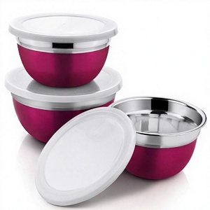 ชุดชามสแตนเลสฝาหินอ่อน3ชิ้นทำจากสเตนเลสสตีลซุปผสมสลัด - Product Image 1