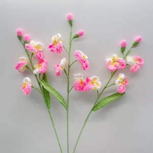 ของขวัญแสนอบอุ่นสำหรับวันแม่ วันครู วันสตรี วันตรุษจีน  ของขวัญรักษ์โลก คุณภาพสูง  ดอกกล้วยไม้ฟาแลนนอปซิส ถักโครเชต์จากฝ้าย - Product Image 2