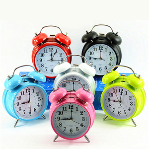 Best-seller Horloge de bureau en métal 3 pouces <span class=keywords><strong>Réveil</strong></span> à double cloche Quartz <span class=keywords><strong>silencieux</strong></span> sans tic-tac avec veilleuse pour chambre à coucher - Product Image 1