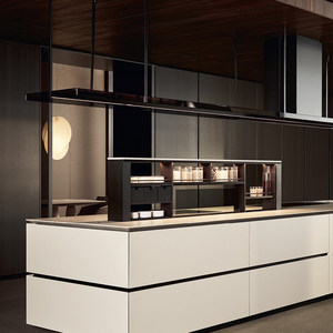 Gabinetes de Cocina Modulares de Lujo con Acabado Lacado de Alto Brillo, Diseño Personalizado, Juego Completo de Gabinetes de Cocina con <span class=keywords><strong>Isla</strong></span> para Villa - Product Image 2