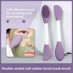 Pinceau applicateur de masque facial en silicone, spatule de maquillage en gel de silice, applicateur de masque double tête, mini pinceau applicateur de masque facial en silicone - Product Image 2