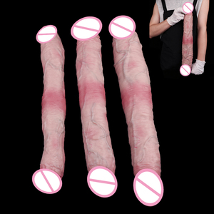 3 styles de dildos longs et doubles extrémités, plug anal, pénis réaliste en silicone double couche et un dildo à extrémité solide, jouet sexuel lesbien et gay. - Product Image 1