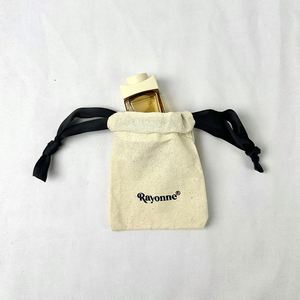 Wholesale Canvas Cotton Jewelry <b>Pouch</b> <b>Drawstring</b> Bag Gift Bag Custom Dust Bags Covers with Customized Logo - Product Image 4