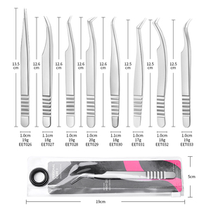 Высококачественный Пинцет для ресниц из нержавеющей стали, профессиональный инструмент для макияжа бровей - Product Image 5
