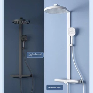 R&T S36 – Pommeau de douche multifonction avec barre coulissante et jet supérieur en céramique surdimensionné - Product Image 5