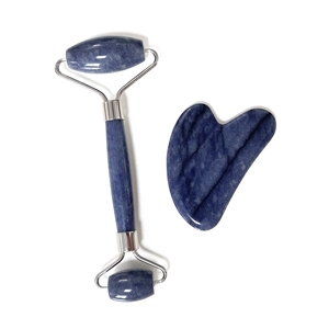 Masajeador Facial de Jade Guasha de Alta Calidad, Aventurina Azul, para una Piel Hermosa - Product Image 4