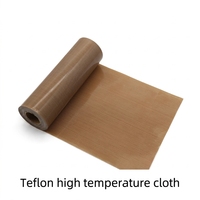 Tissu en fibre de verre enduit PETF antiadhésif, résistant à l'huile et aux hautes températures, à faible bruit, pour repassage par transfert thermique et cuisson alimentaire