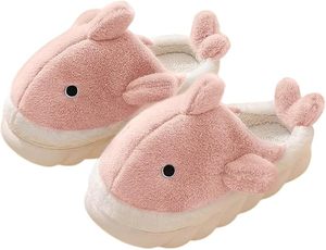 Chaussons d'intérieur en peluche pour garçon et fille, motif requin de dessin animé, en coton, chauds, doux, à semelle épaisse, pour l'hiver - Product Image 3
