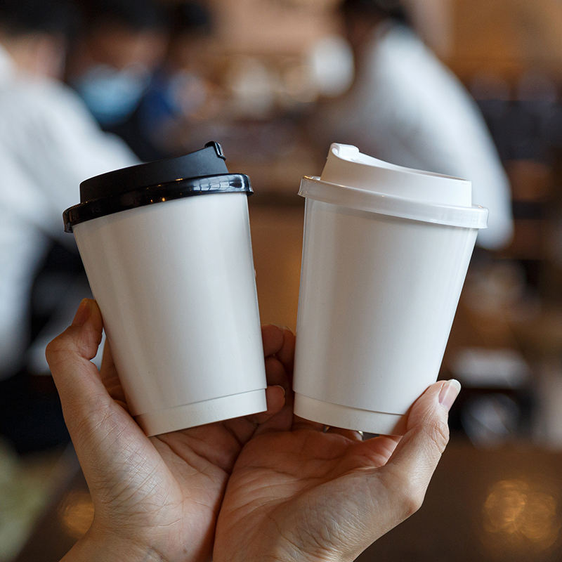 Eco-Friendly Reusable White Plain Art Cups Double Wall Embossed Design ...