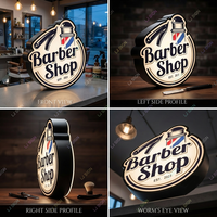 Enseigne lumineuse LED pour salon de coiffure, barbier, décoration lumineuse pour boutique de coupe de cheveux, publicité extérieure pour entreprise