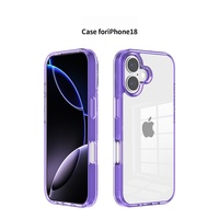 Pour iPhone 18 Pro Nouvelle coque de protection transparente avec cadre translucide et texture antidérapante, compatible avec les coques de téléphone iPhone 17, 16, 15, 14
