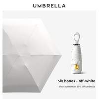 Vente en gros Mini parapluie de protection solaire en vinyle Compact Portable avec poignée en anneau Design pliant classique pour les beaux jours