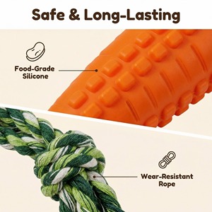 Juguetes Masticables Personalizados para Perros, Juguetes Interactivos con Sonido para Limpiar los Dientes de Cachorros, Juguetes Dentales de Goma Resistente para Perros de Raza Mediana - Product Image 3