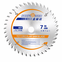 Lame de scie circulaire TCT de 7 pouces 40T avec pointes en carbure, disque de coupe de précision pour le travail du bois dur et du bois tendre