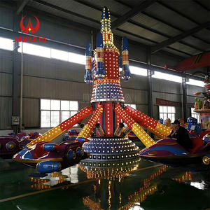 Manège extérieur coloré sur le thème des fusées à commande manuelle, équipement d'amusement extérieur pour enfants, directement de l'usine - Product Image 3