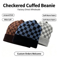 Nieuwe Aanwinst Designer Wintermuts Zachte Warme Gebreide Beanie Hoeden 3D Borduurwerk Letterprint Fruit Cartoon Ruit 100% Katoen