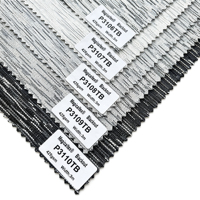Tissu occultant pour stores enrouleurs MagicalTex P3100TB, texture tissée, polyester, noir