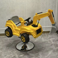 Chaise de barbier pour enfants à hauteur réglable, siège de styliste rotatif hydraulique en métal pour faire semblant de jouer ensemble de salon de coupe de cheveux