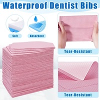 125 pièces/sac de bavettes dentaires jetables colorées, bavettes buccales, tampons de nettoyage, tabliers en papier pour patients, fournitures pour salons de tatouage et instituts de beauté, sac à outils
